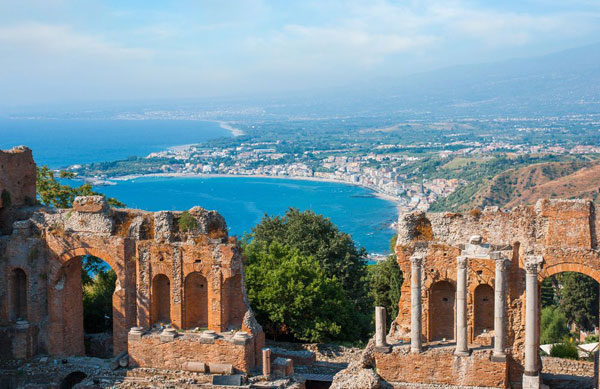 Taormina in Sizilien in Italien