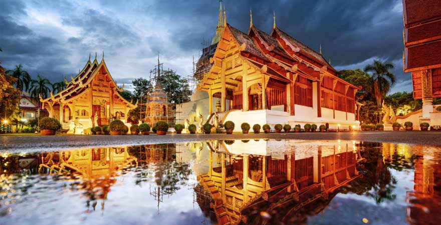 Wat Phra Singh in Chiang Mai in Thailand