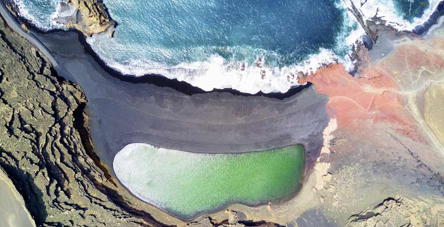 Playa el Golfo auf Lanzarote auf den Kanaren in Spanien