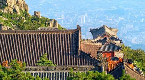 Tempel auf dem Tai Shan China, Tai San Berg
