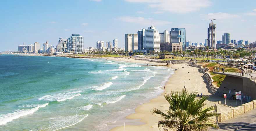 Strand in Tel Aviv in Israel