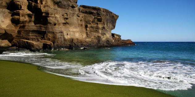 Papakolea Beach auf Big Island - Hawaii
