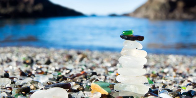 Glass Beach in Kalifornien in den USA