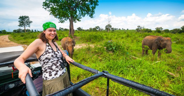 Elefanten-Safari in Sri Lanka