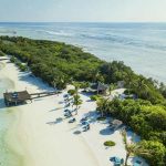 Luftbild des Canareef Resort auf den Malediven