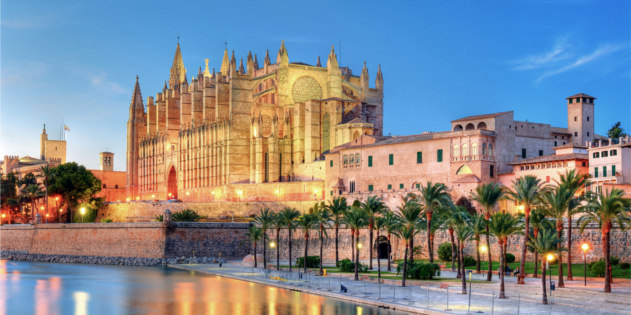 Die Kathedrale La Seu auf Mallorca in Spanien