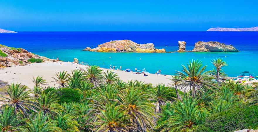 Vai Beach auf Kreta in Griechenland