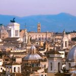 Blick auf Rom in Italien