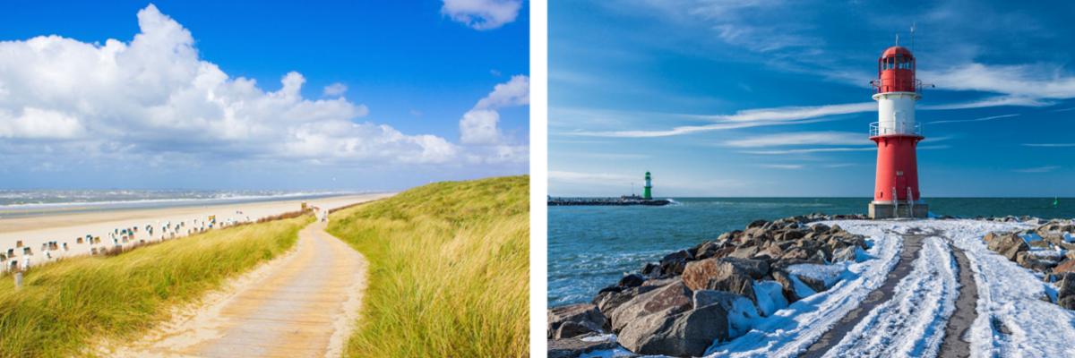 Urlaub in Deutschland: Nordsee und Ostsee