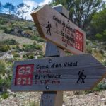 Schilder fuer Wanderwege auf Mallorca in Spanien