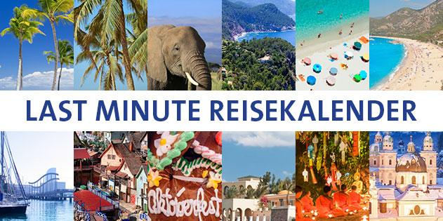 Last Minute Reisekalender: Wann, wohin in den Urlaub?