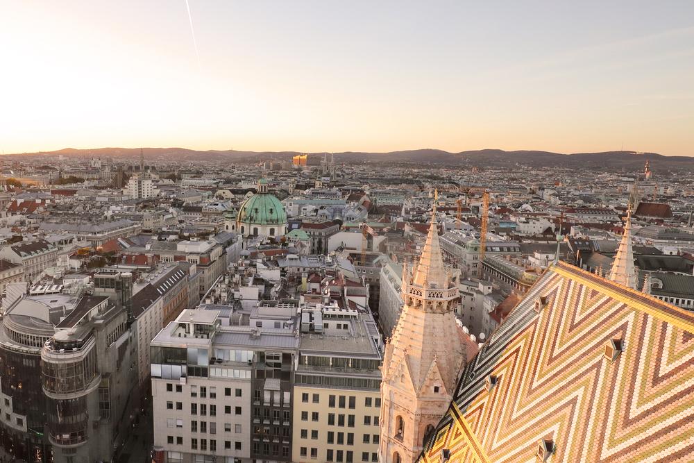 Blick auf Wien in Oesterreich