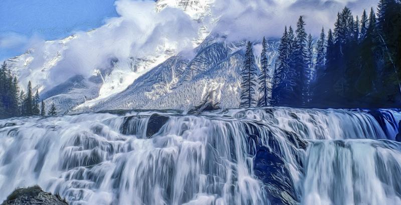 Wapta Wasserfälle in Kanada