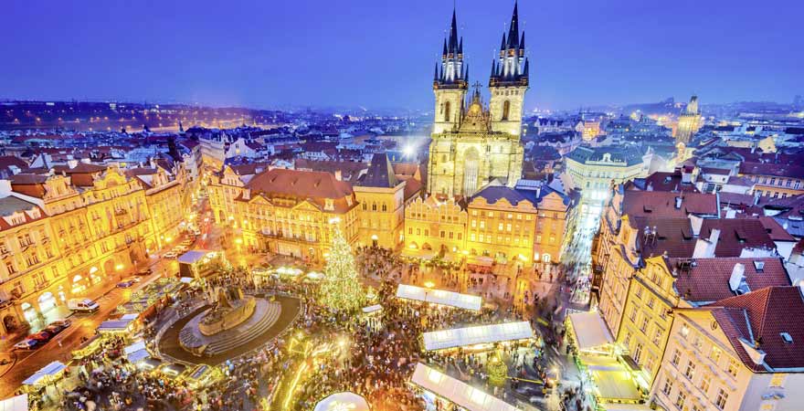 Weihnachtsmarkt in Prag in Tschechien