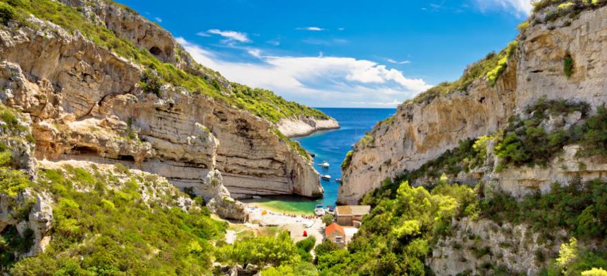 Strand in Damlmatien, Kroatien