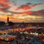 Gauklerplatz in Marrakesch in Marokko