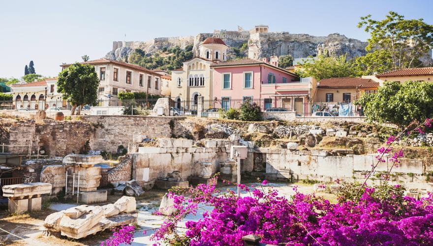 Die Landschaft in Athen