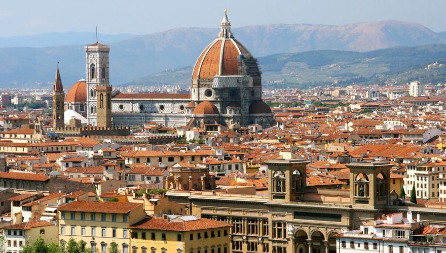 Blick über die italienische Stadt Florenz