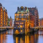 speicherstadt in hamburg in deutschland