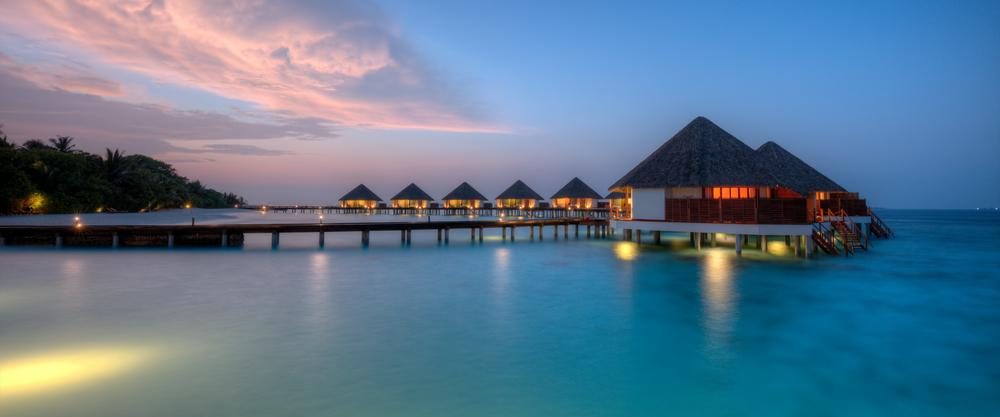 sonnenuntergang auf den Malediven