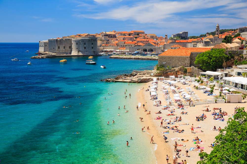 Strand von Dubrovnik in Kroatien