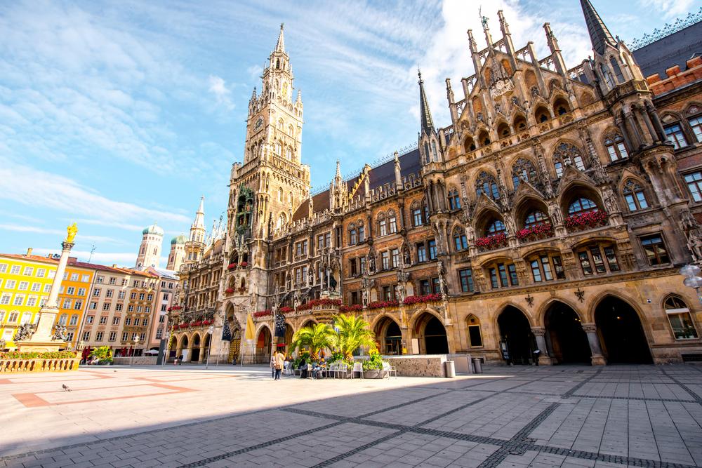 Marienplatz in Muenchen in Deutschland