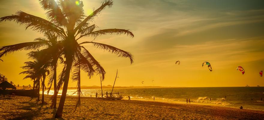 Der Strand in Fortaleza in Brasilien