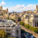 Madrid in Spanien bei Sonnenschein