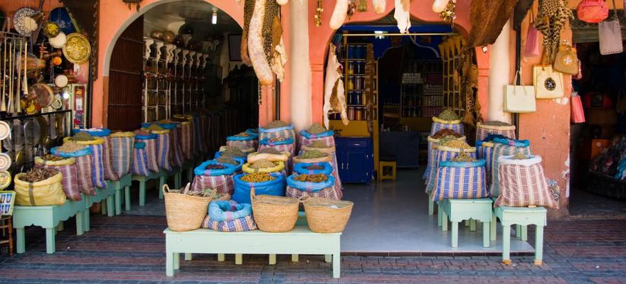 Ein Markt in Marrakesch.