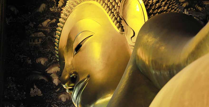 Liegender Buddha im wat Pho in Bangkok