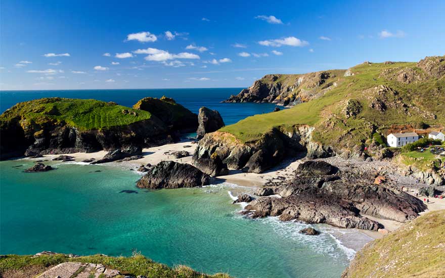Kueste in Cornwall, England