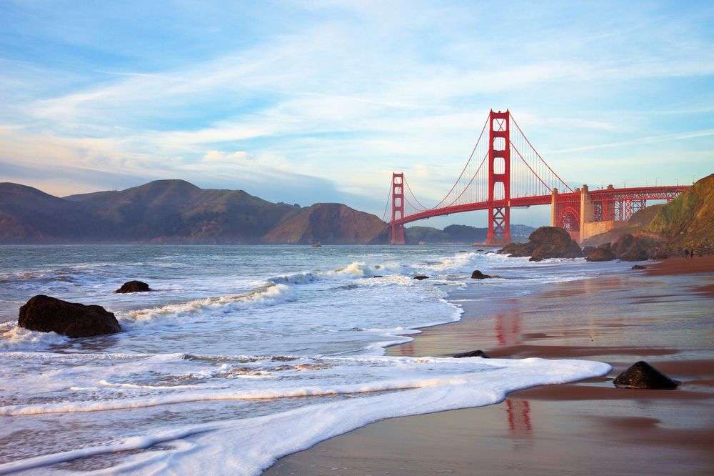 Golden Gate Bridge und die Küste San Franciscos