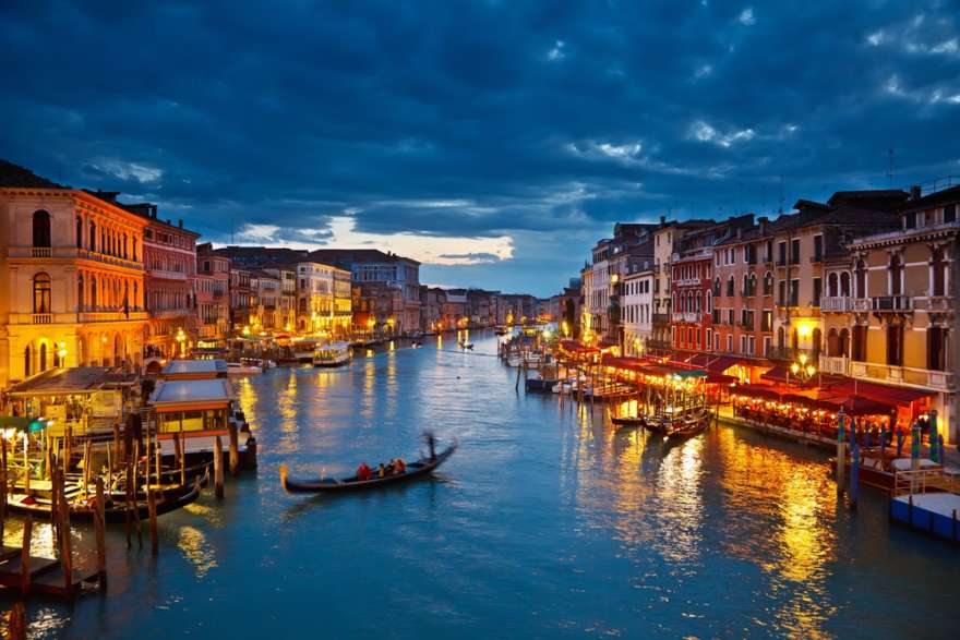Canal Grande bei Nacht Venedig