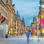 Glasgow Shoppingstraße in Schottland