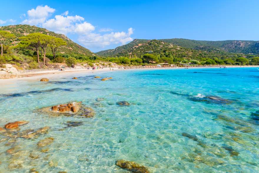 Strand von Korsika in Griechenland