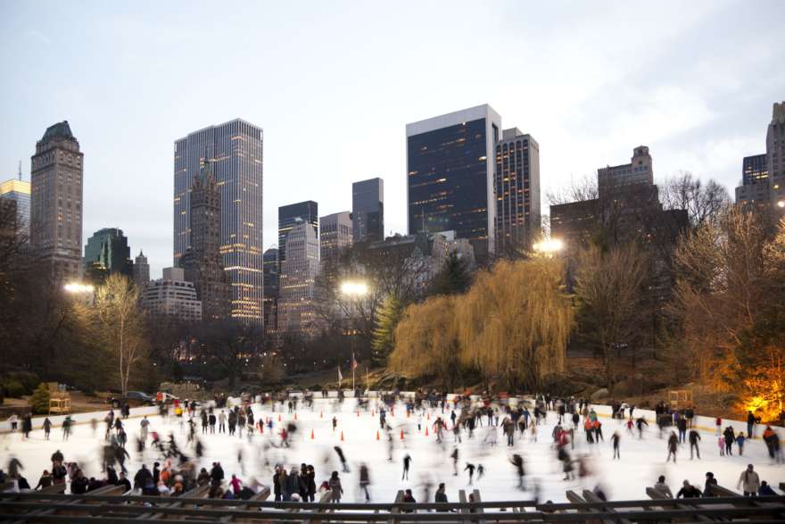 New York Eislaufen im Central park