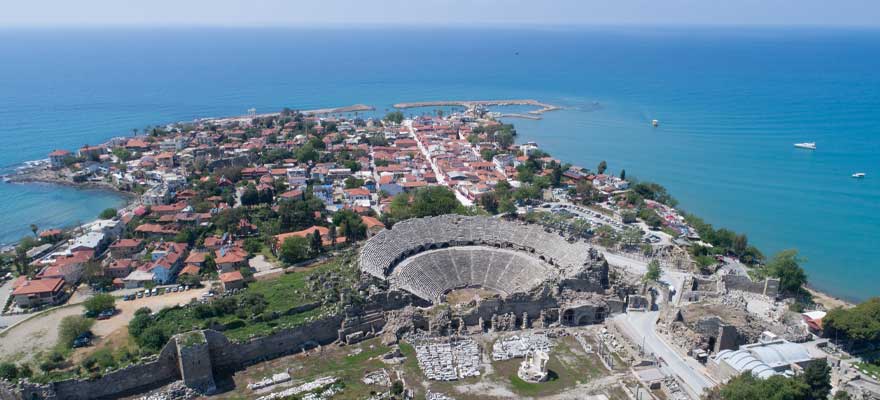 Altstadt in Side, Türkei