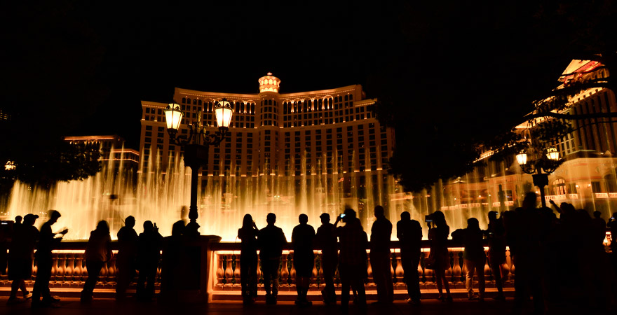 wasserfontänen vor dem Bellagio Hotel in Las Vegas