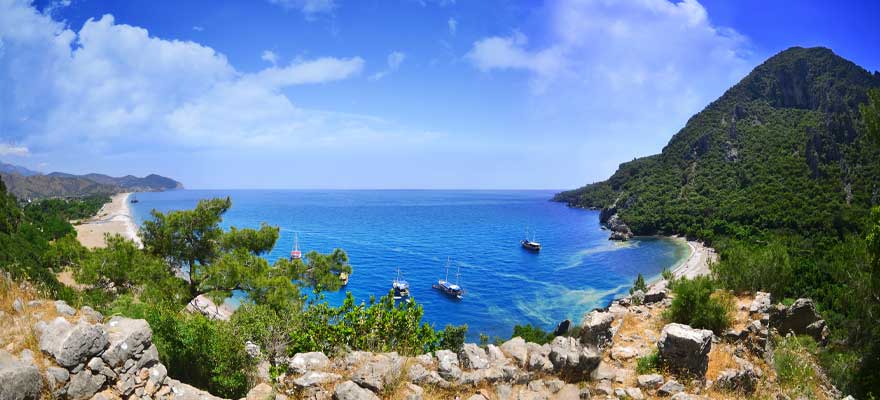 Olympos Beach in der Türkei