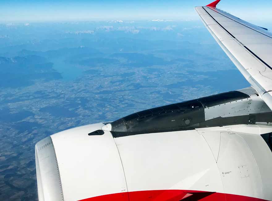 Ausblick vom Flugzeug