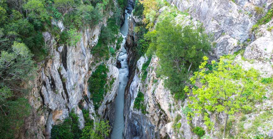 Raganello-Schlucht in Kalabrien in Italien