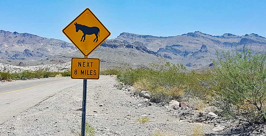 Schild an der Route 66 in Kalifornien