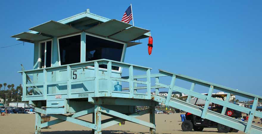 Santa Monica Beach in Los Angeles in Kalifornien