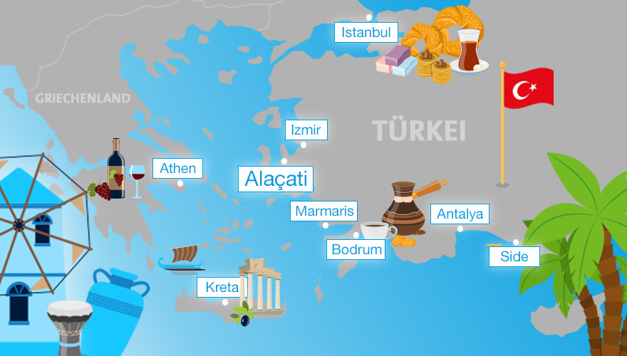Karte von der Türkei