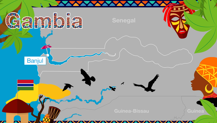 Karte von Gambia