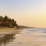 Sonnenuntergang am Strand von Gambia