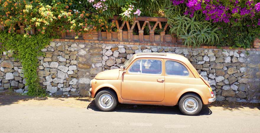 Fiat in Taormina auf Sizilien