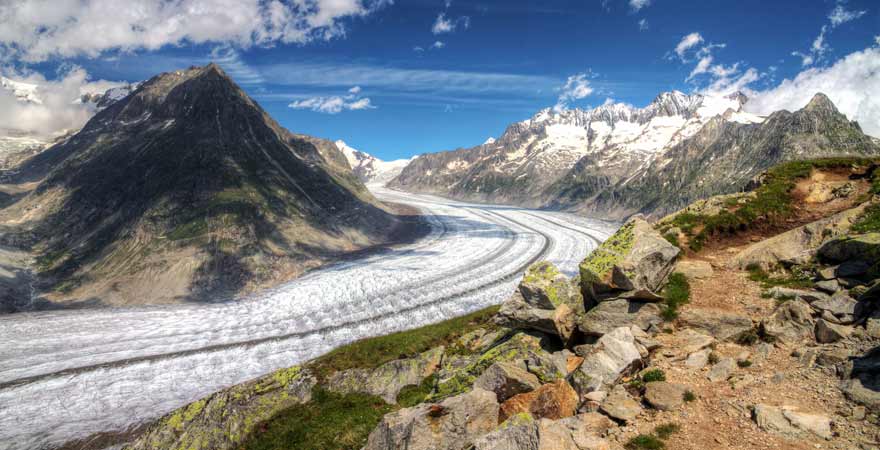 Aletsch Gletscher in der Schweiz