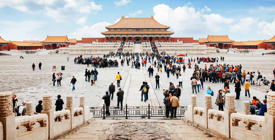 Die Verbotene Stadt in Peking in China