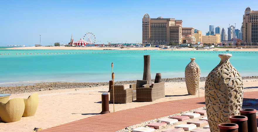 Katara Beach in Doha in Katar